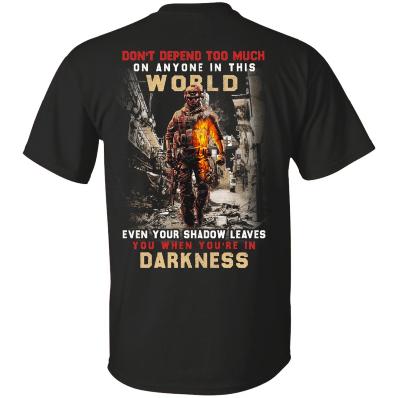 Military T-Shirt Darkness Veteran