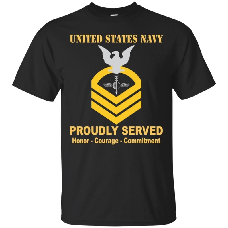 Navy Aerographers Mate Navy AG E-7 Rating Badges Proudly Served T-Shirt For Men On Front